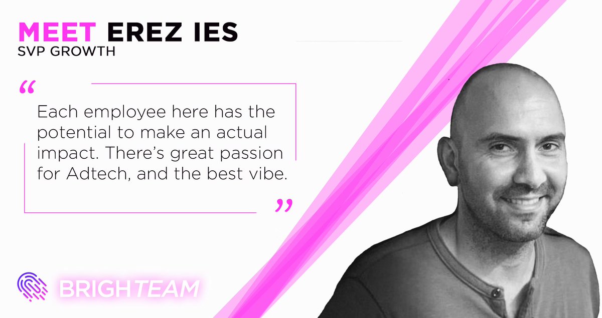 BrightcomDispl's tweet photo. Meet our SVP Growth, Erez Ies! #BrighTeam
๐๐๐ซ๐ฌ๐จ๐ง๐๐ฅ ๐ฆ๐จ๐ญ๐ญ๐จ: Imagination is more important than knowledge
๐๐ซ๐๐๐ฆ ๐ฏ๐๐๐๐ญ๐ข๐จ๐ง: An endless vacation in Costa Rica
More: https://t.co/pKecLOGXKx https://t.co/8utsCqBeFO