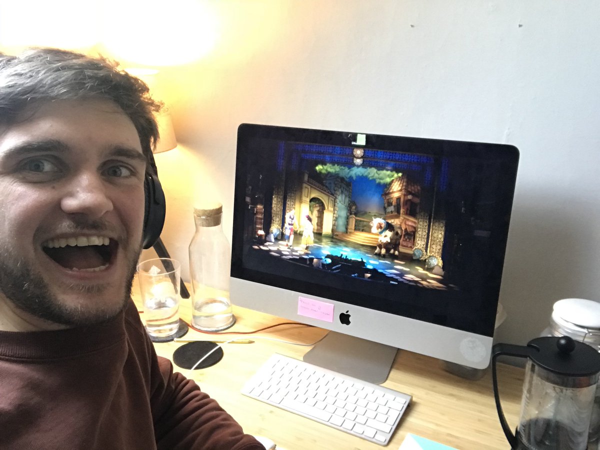 HGtheatre's tweet photo. We're all working from home but still enjoying #HTPanto together! 🌱✨🎟️ https://t.co/Fc775wAH0d