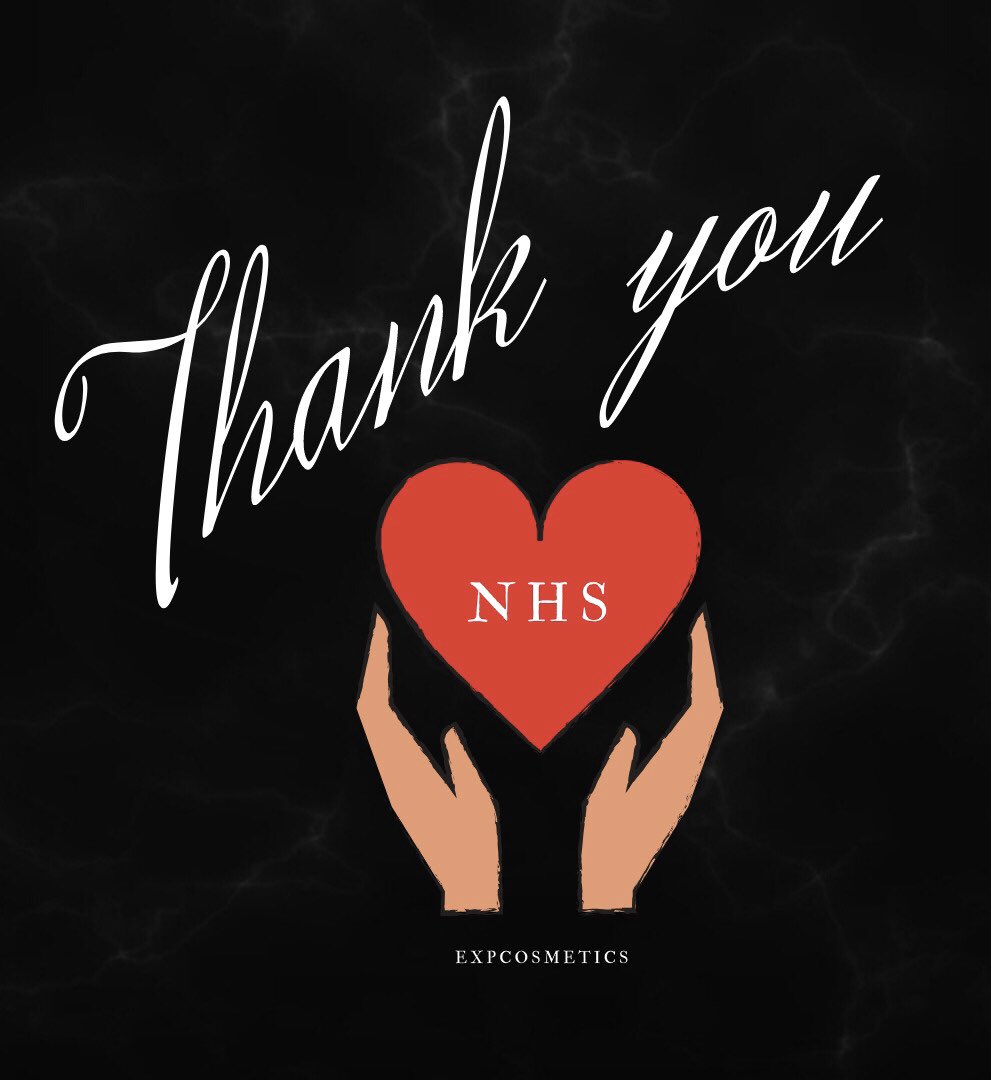 expcosmetics's tweet photo. Thanks NHS heroes for keeping us safe❤️
Thank you for your “dedication, skill and compassion” #CoronaLockdown #coronavirus #FridayFeeling #NHSheroes #nsh https://t.co/SLjUfyFnxH