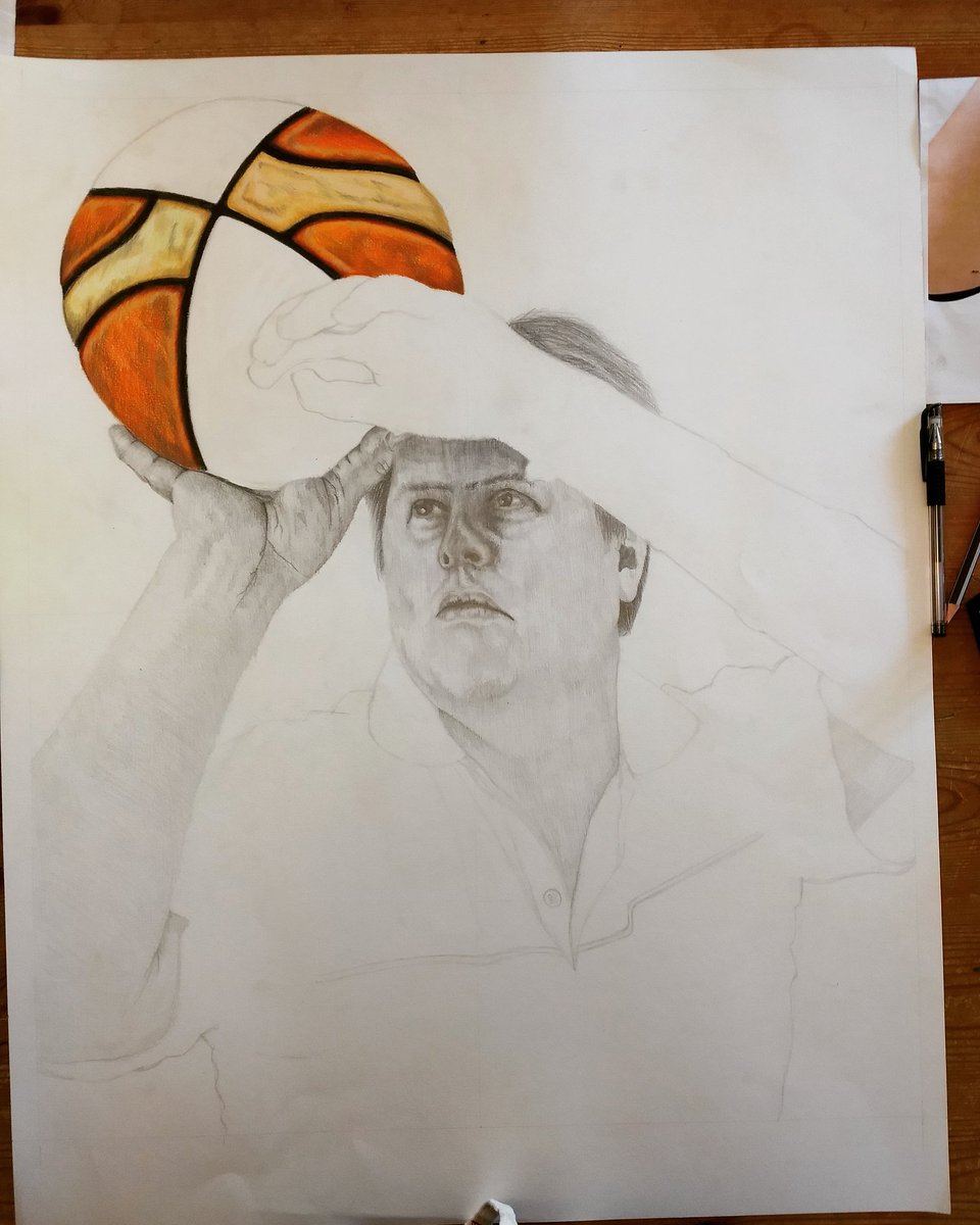 Recognise this gentlemen? This amazing work in progress of Dr Honeywell is by Year 13 A level student, Andrej. Looking forward to the end result. #KHVIIISpark #alevelart #keepcreative