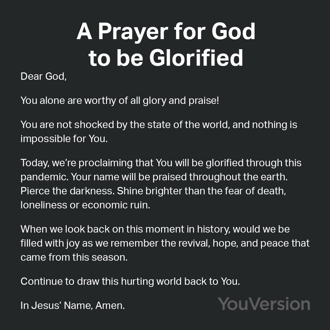 Great prayer from YouVersion Bible app. Sharing that someone may be edified and encouraged 
#GodIsInControl