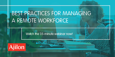 AjilonMilwaukee's tweet photo. What should you consider when developing an effective work-from-home program? This 35-minute webinar will give you an overview of best practices to get you started: https://t.co/69qKFzj81u https://t.co/wTTcLQYdyj