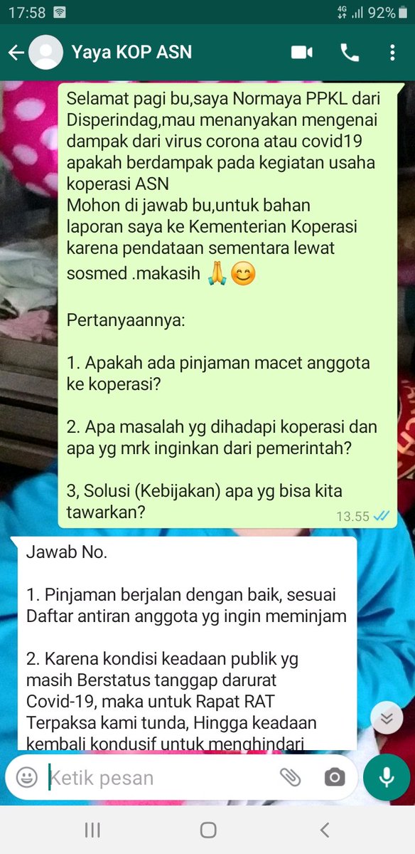 Normaya84681275's tweet photo. Mari manfaatkan teknologi saat darurat Covid 19 seperti ini. Penyuluhan kepada Koperasi melalui media sosial salah satu cara pencegahan penyebaran Covid 19.
#Koperasikeren
#PPKLBarsel
#PPKLKalteng
#PendampinganKoperasi
#PenyuluhKoperasi
#KemenkopRI https://t.co/RzaxdBzlr2