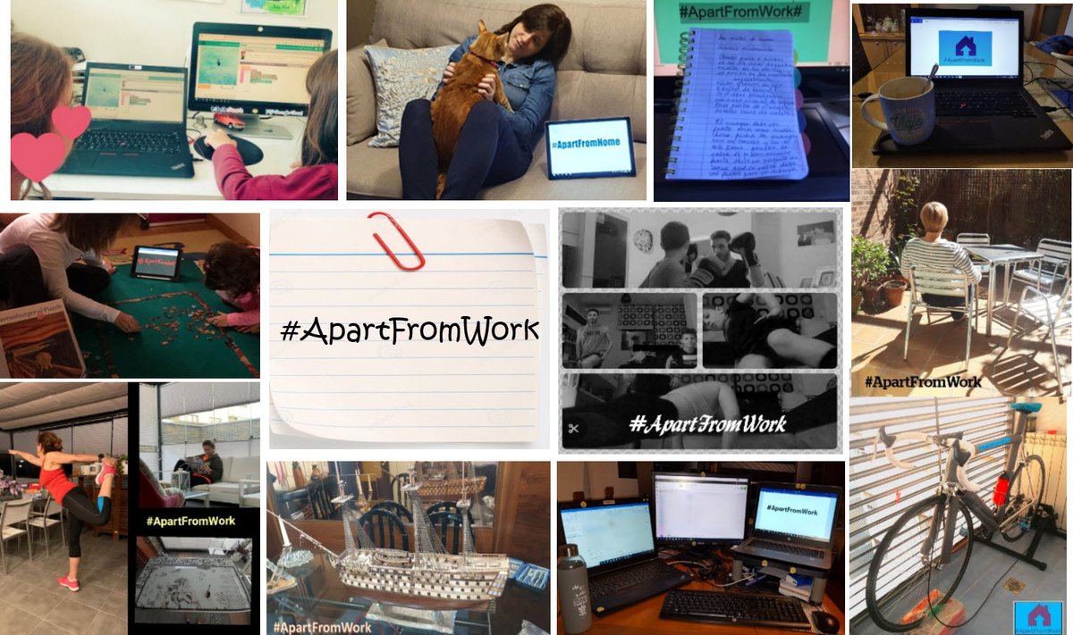 AtosES's tweet photo. Cocinar, ayudar a otros, jugar con la mascota, hacer deporte, tomar vitamina D, aprender con los peques... ¡o simplemente disfrutar de momentos únicos en familia! Nuestras personas no se aburren después de su jornada de teletrabajo😀 #ApartFromWork #Weareatos #WorkFromHome @Atos https://t.co/DAVoKiEc7G