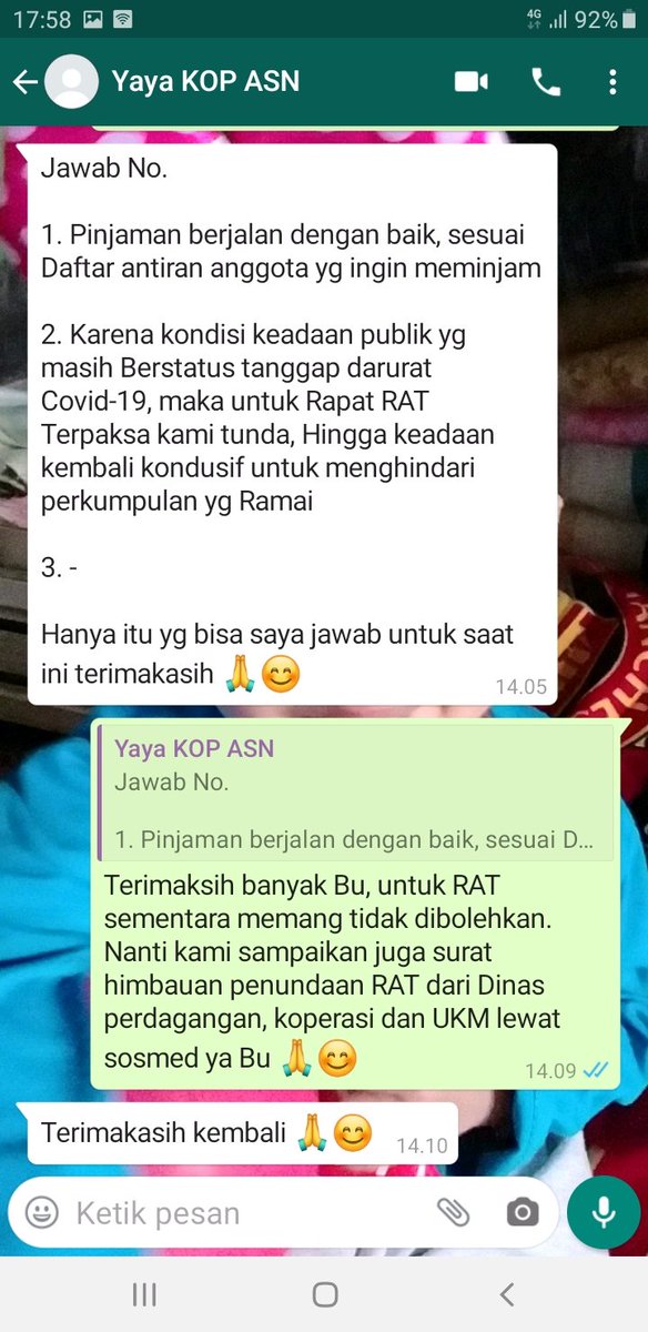 Normaya84681275's tweet photo. Mari manfaatkan teknologi saat darurat Covid 19 seperti ini. Penyuluhan kepada Koperasi melalui media sosial salah satu cara pencegahan penyebaran Covid 19.
#Koperasikeren
#PPKLBarsel
#PPKLKalteng
#PendampinganKoperasi
#PenyuluhKoperasi
#KemenkopRI https://t.co/RzaxdBzlr2