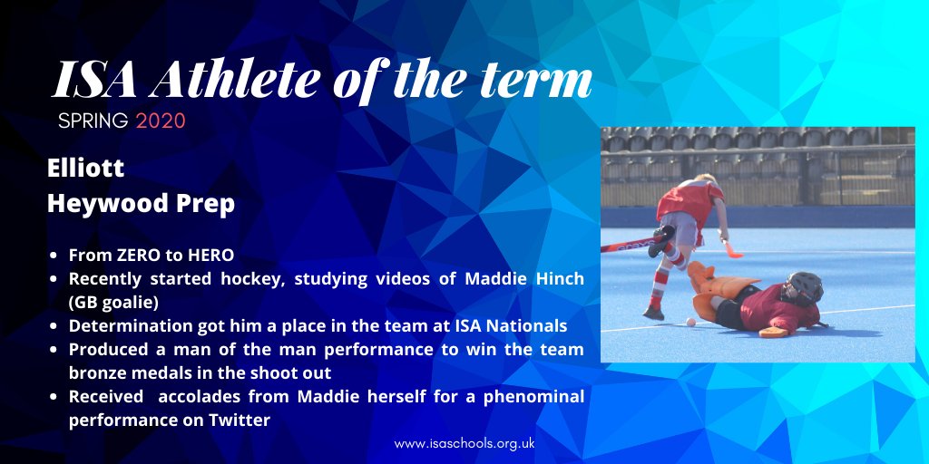 ISA Sport (@isasportuk) on Twitter photo Our three shortlisted entries for the ISA Spring Athlete of the Term are here!
Elliott from <a href="/HeywoodPrep/">Heywood Prep</a>
RT to vote for Elliott as ISA Athlete of the Term
Deadline for voting Midday Friday 3 April
#ISAathleteoftheterm Our three shortlisted entries for the ISA Spring Athlete of the Term are here!
Elliott from <a href="/HeywoodPrep/">Heywood Prep</a>
RT to vote for Elliott as ISA Athlete of the Term
Deadline for voting Midday Friday 3 April
#ISAathleteoftheterm