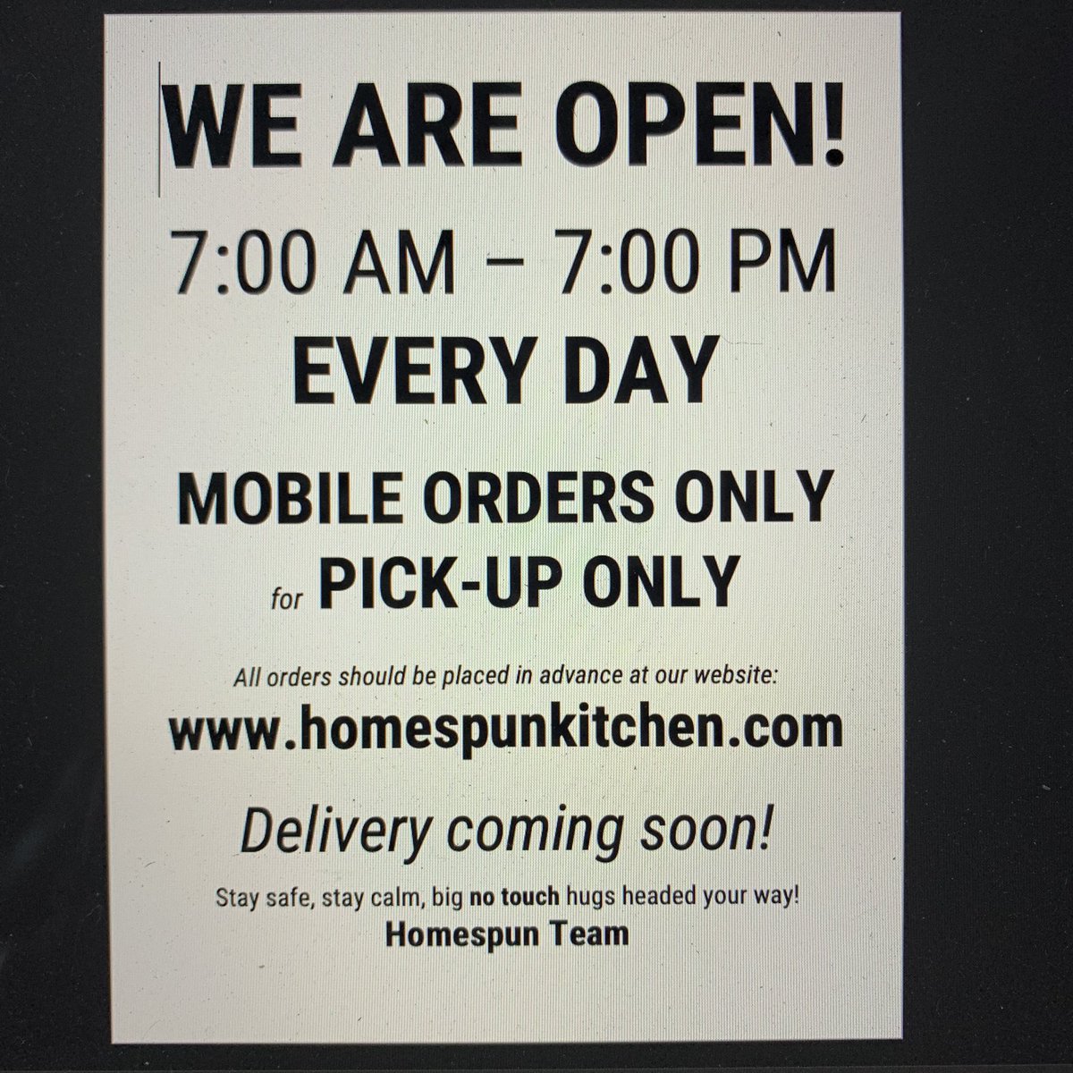 eathomespun's tweet photo. Friendly reminder, hope everyone is well! https://t.co/nS0kqL6Smg