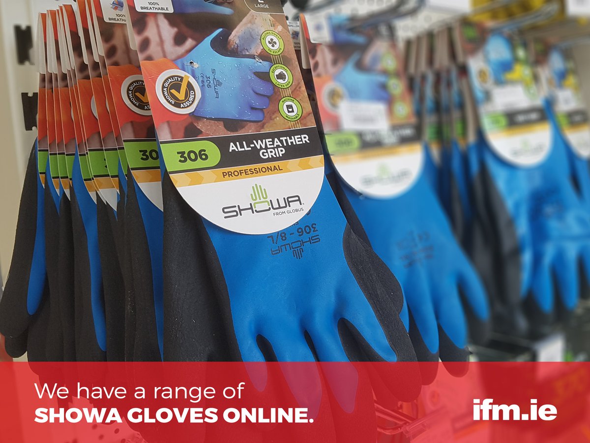 IFM16's tweet photo. Our most popular gloves for the Agri Industry is the SHOWA 306 Latex Grip Glove

3 Reasons why our customers like them so much:
1️⃣ Water Repellent💧
2️⃣ Long lasting grip in wet &amp; dry conditions ☔️☀️
3️⃣ Soft, comfortable fit 🧤

Available online https://t.co/aAF45Oh7pE https://t.co/ubwUSvQ0FC