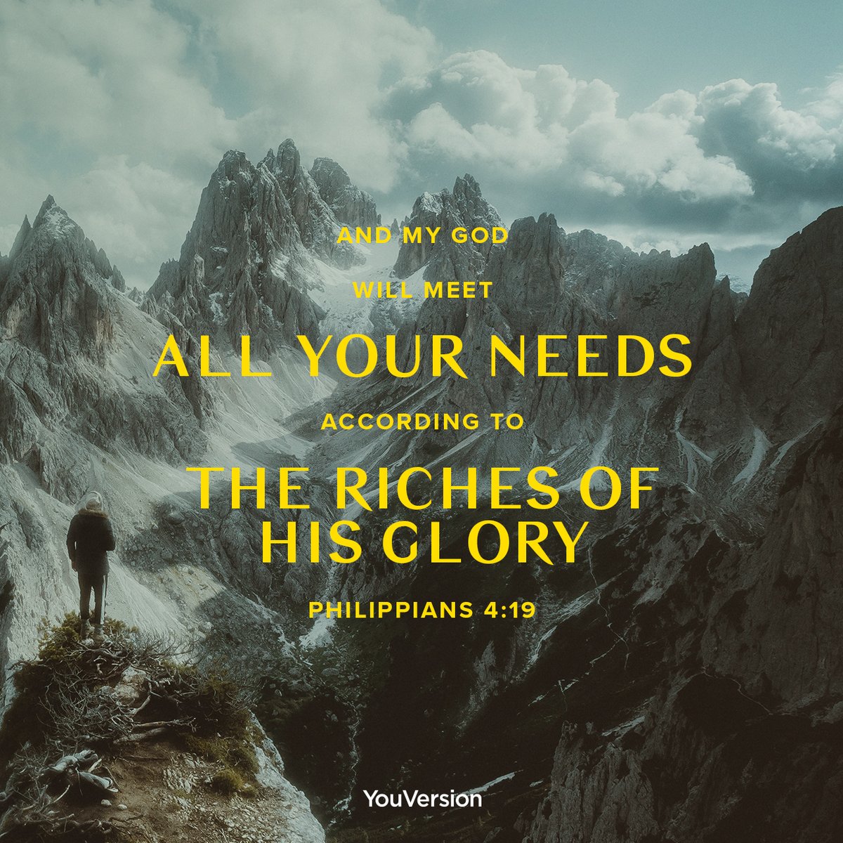 YouVersion's tweet photo. Even in the middle of uncertainty, God will provide all you need. Share today’s Verse Image: https://t.co/8oFwJ7tK8i