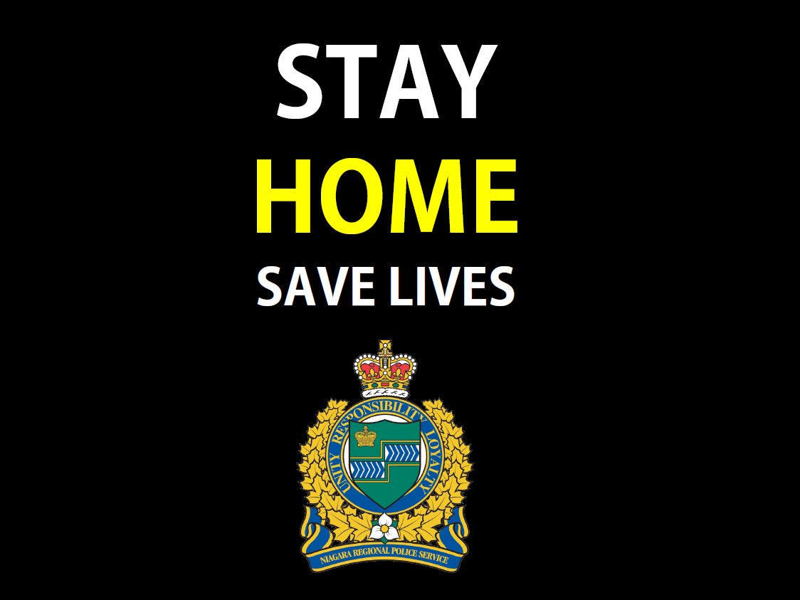 NiagRegPolice's tweet image. Do your part to #FlattenTheCurve #StayHomeNiagara