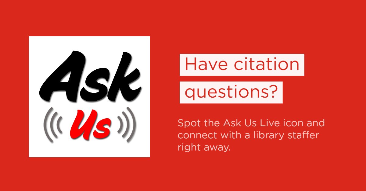 SenecaPoly's tweet photo. At home and have citation questions? Ask Us Live chat will connect you directly with library staff to help you out. Visit the #SenecaLibraries website https://t.co/Eu2qL6G8px https://t.co/KT2JZYv6gd