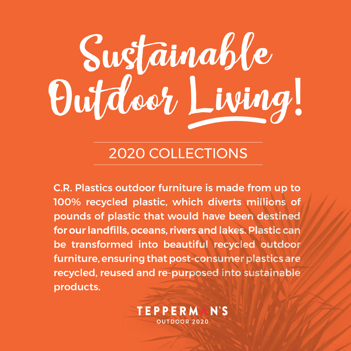 Teppermans's tweet photo. Sustainable outdoor furniture that's made from 100% recycled plastic? OH YES! Find these outdoor living essentials and more by shopping Tepperman's 2020 Outdoor Collection online today. https://t.co/NXrxaTC9ut #teppermans #DesignedForComfort #LiveForTomorrow #sustainability https://t.co/hzWWiVE6w8