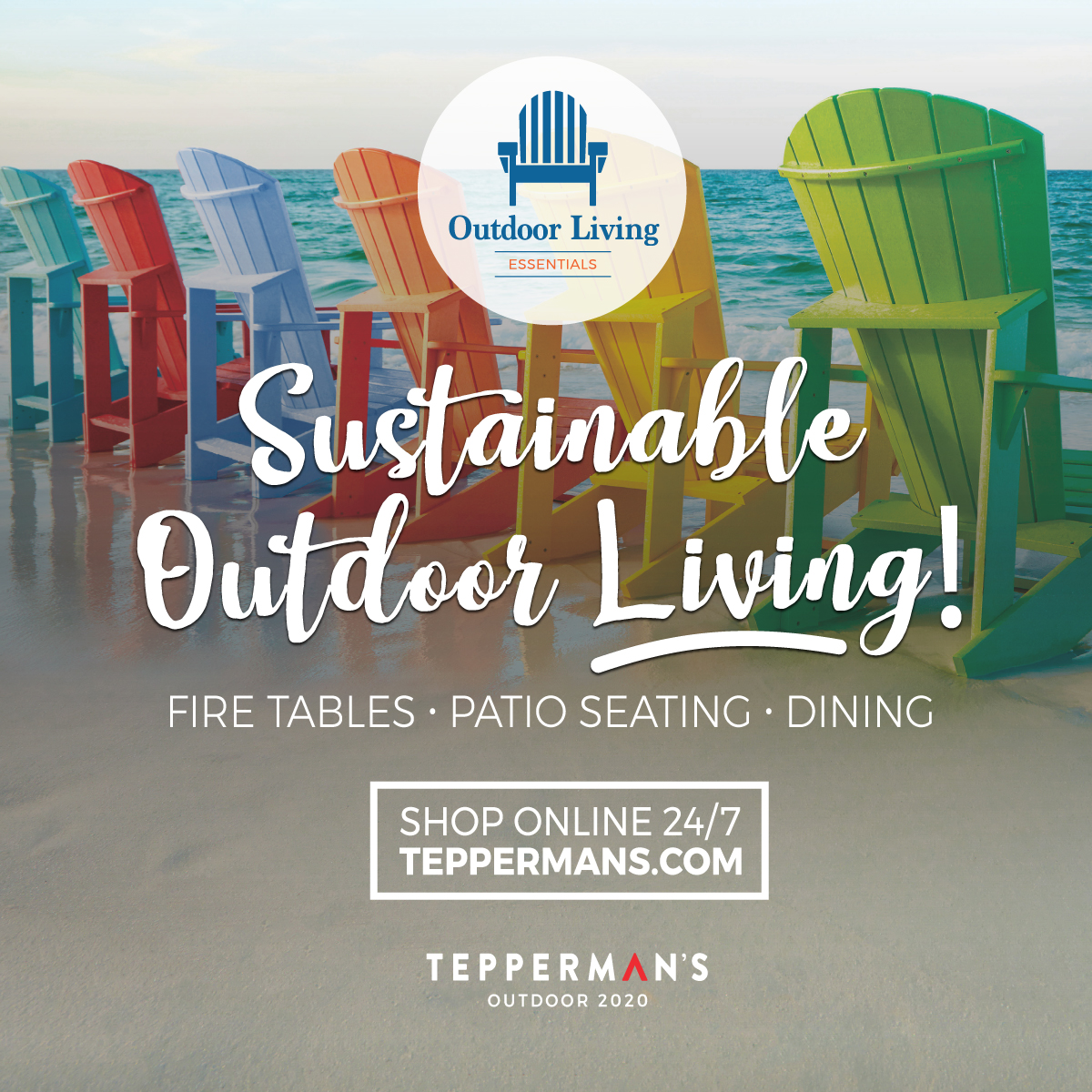 Teppermans's tweet photo. Sustainable outdoor furniture that's made from 100% recycled plastic? OH YES! Find these outdoor living essentials and more by shopping Tepperman's 2020 Outdoor Collection online today. https://t.co/NXrxaTC9ut #teppermans #DesignedForComfort #LiveForTomorrow #sustainability https://t.co/hzWWiVE6w8