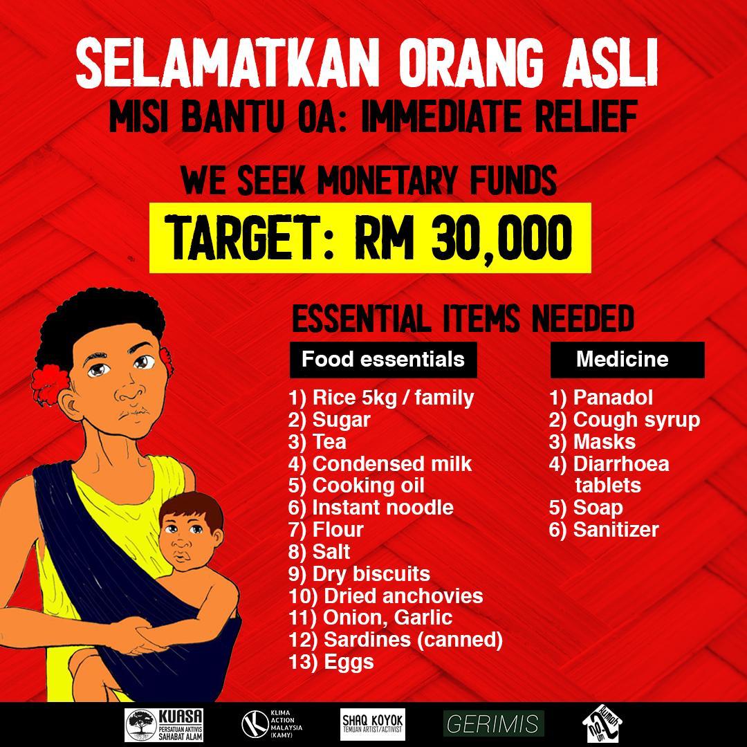 shaqibshahril's tweet photo. Rakan Orang Asli kita memerlukan bantuan anda. 

Bagaimana nak membantu mereka? Boleh check panduan di bawah. 

Sebarang pertanyaan boleh lah tanya kepada @aktivis_alam, @AmnestyMy atau @KlimaAction.

#MisiBantuOA
#KitaJagaKita
#COVID19Malaysia https://t.co/cUpWMobD4l
