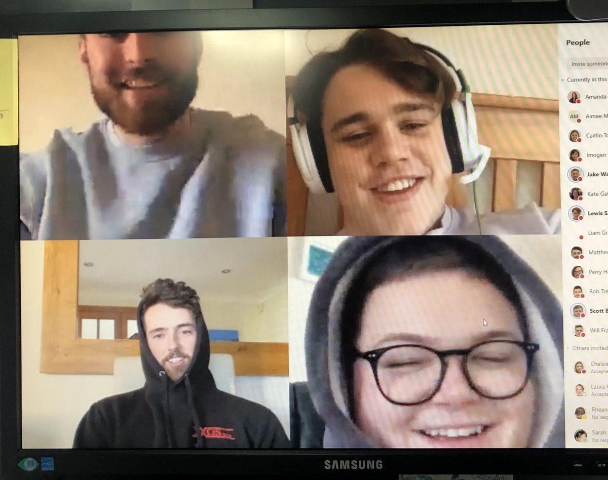 AC_Burford's tweet photo. So proud of this amazing team, they have made a smooth transition to #WFH whilst continuing to provide support and advice to our customers over the phone and online ❤️ This is our new daily norm to check in with each other, always full of laughs 💕
#TeamCustomerExperience #WFH https://t.co/RADPKsOAXA
