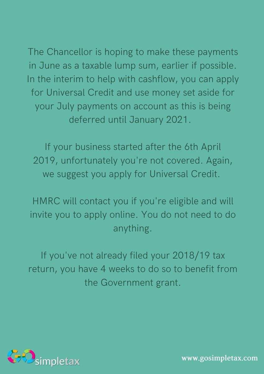 Last night the Chancellor announced help for the self employed. Here we've highlighted everything you need to know 👇

#SelfEmployed #Tax