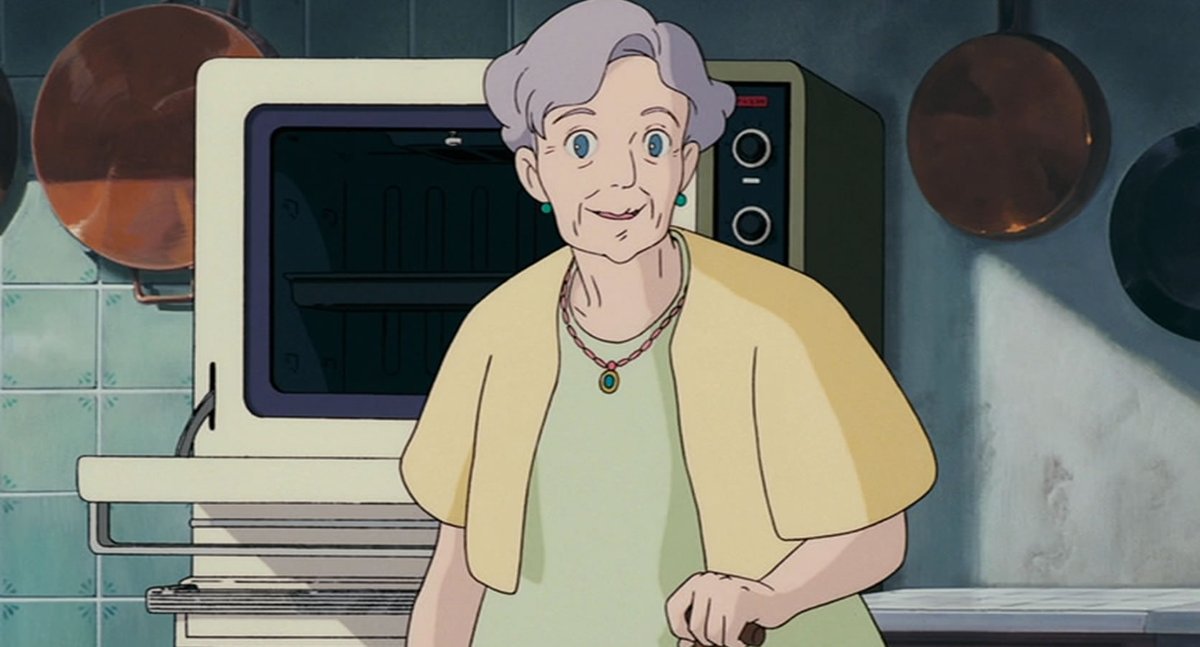 ジブリのせかい 非公式ファンサイト 老婦人の声優を務めたのは 加藤治子さん ハウルの動く城 では マダム サリマンも演じました 魔女の宅急便