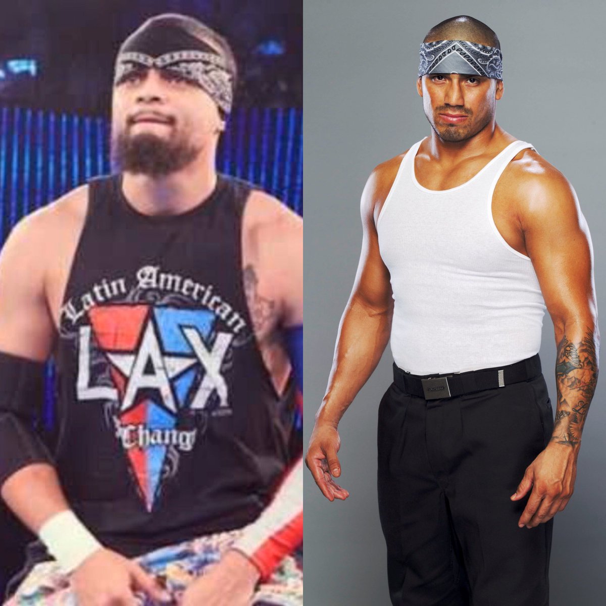 DOOtherighthing's tweet photo. @Santana_Proud I found your look alike...#AEW #hunico #bandana https://t.co/nAMkUCmRFg