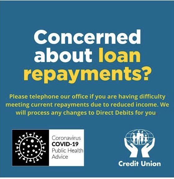 UnionWaterside's tweet image. Please contact the office on 02871 345579 if you need to amend/cancel your direct debit or to talk to one of our staff about your loan repayments.

We are here to support our members. Can you please share this with your family and friends who do not have social media. Thank you!