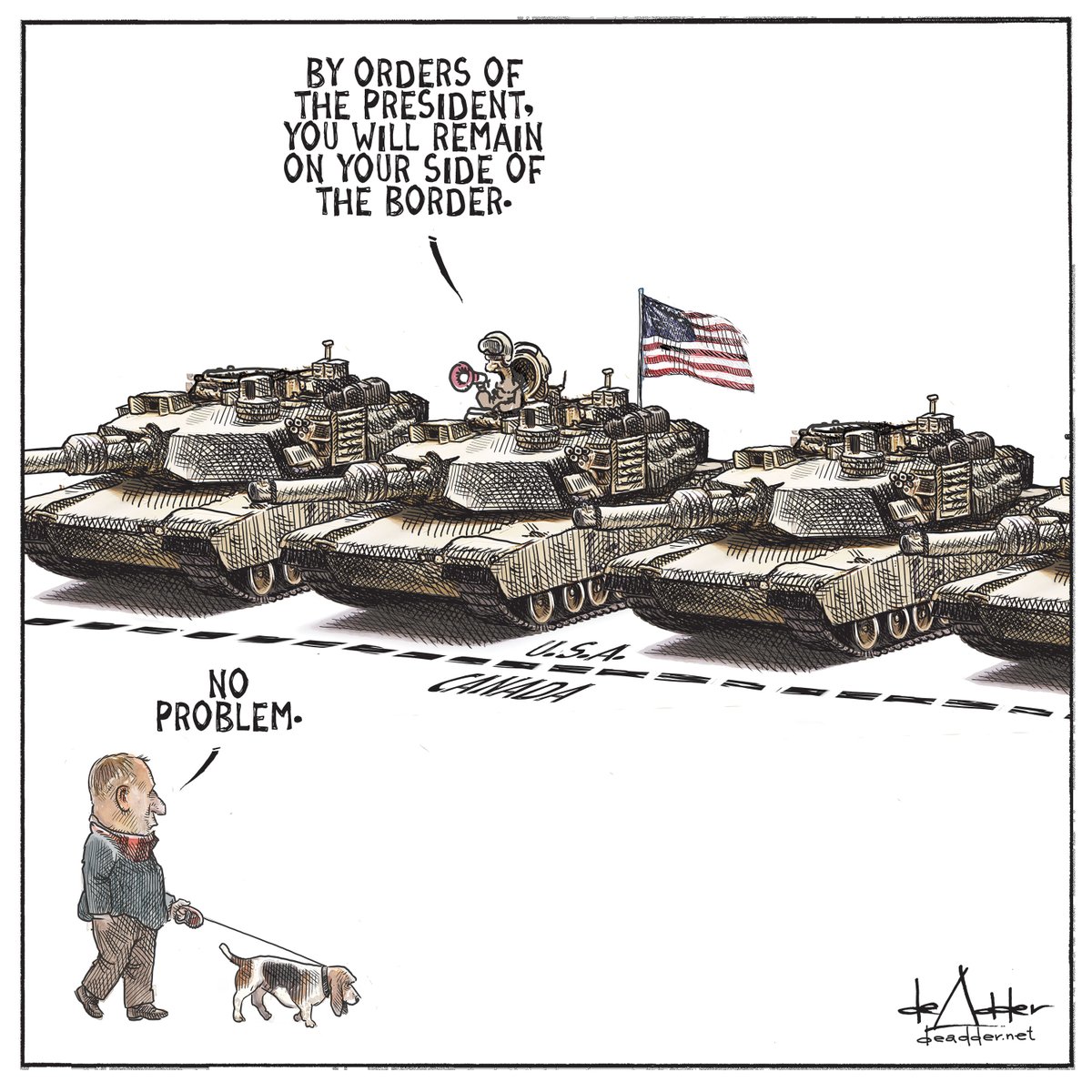 deAdder's tweet photo. Trump was looking to put troops along the Canadian border. #Trump #TrumpPressConf #CanadaLockdown #CoronaVirusCanada #coronavirus https://t.co/jYde010e9c