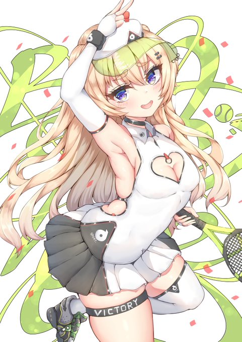 テニスウェアバッチぶっ刺さりだったので衝動描きしました。太ももやばい

#アズールレーン 