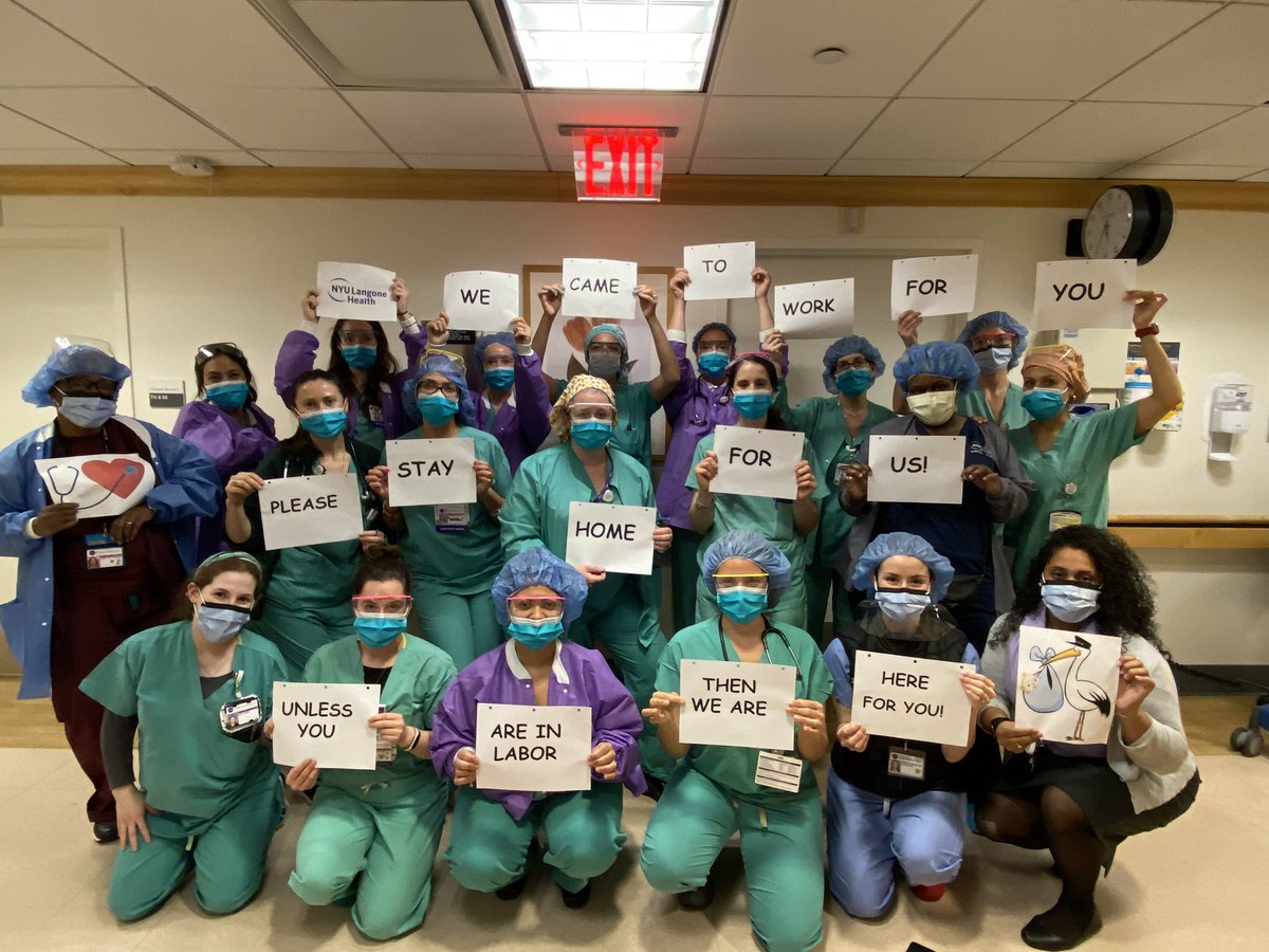 Renablech's tweet image. We come to work for you.  Please stay home for us.  Unless you are in labor, then we are here for you 🤰🤱👶

#NYU8W #nyulaboranddelivery #birthhappens #covid19 #coronavirus #nyustrong #NYUOBGYN #mifamilia #protectus #todayheroes 

Help us protect ourselves, our moms &amp;amp; our babies