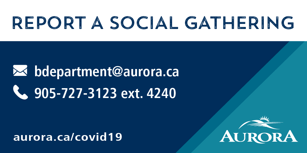 Town_of_Aurora's tweet photo. We encourage residents to report violations of the public open spaces closure instead of approaching groups yourself. Please include the date, time and location of the incident. All complaints will be investigated. For more details visit: https://t.co/YshRb36LoP https://t.co/X1eof4o8ch