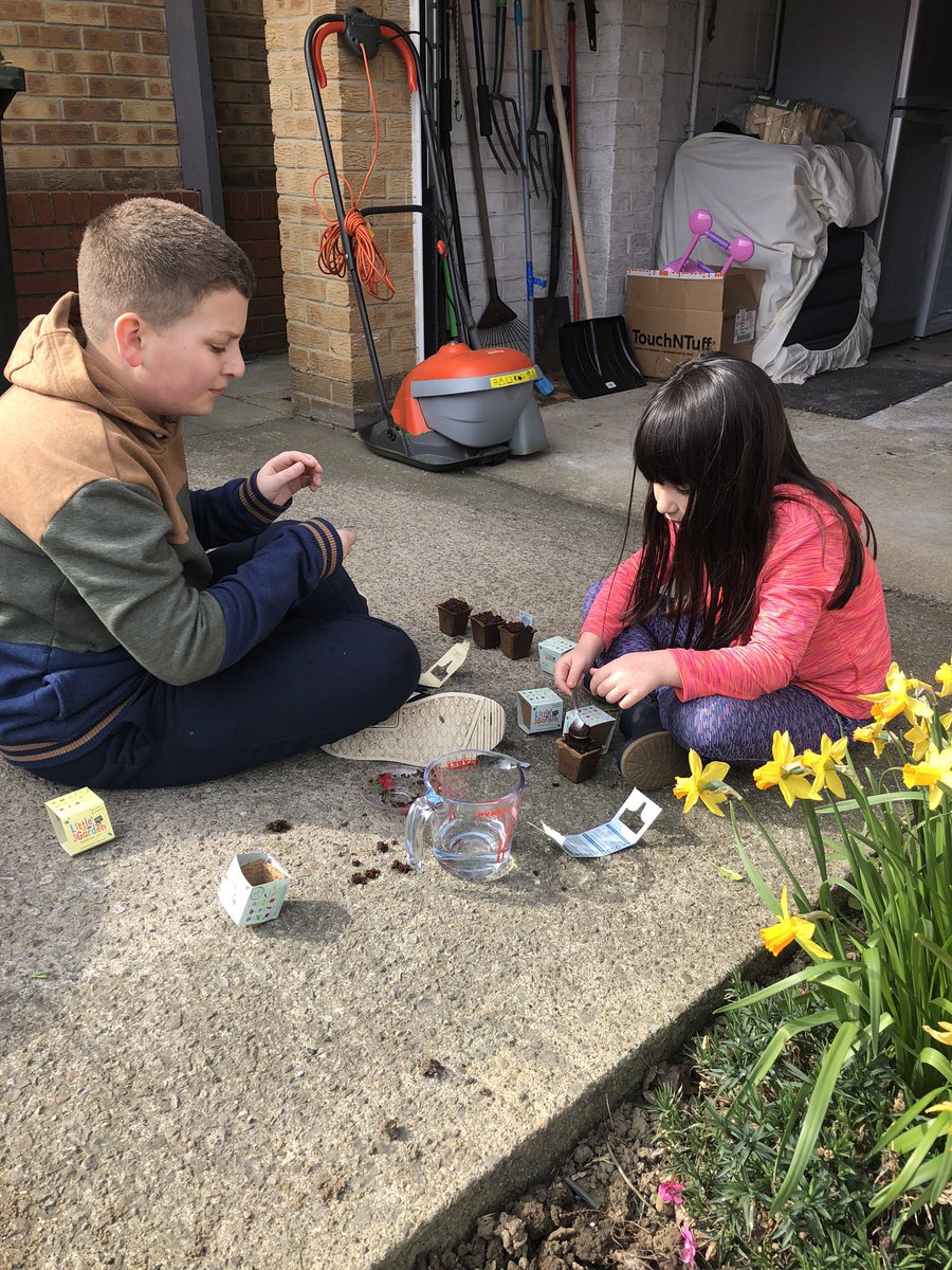 LisaOcak's tweet photo. @MrClarkNPS Kids been doing some gardening today. Will get to the writing soon. Maybe Isabelle could write the instructions for sowing seeds! https://t.co/HGVdOi62za