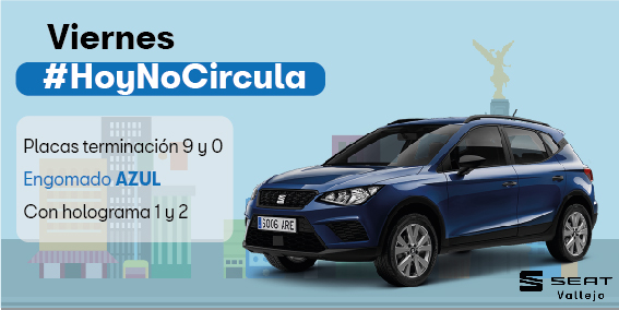 ¡Promovemos la regla #QuedateEnCasa! Pero si es necesario salir, toma en cuenta el programa #HoyNoCircula, aplica para autos con placas terminación 9 y 0, engomado azul.