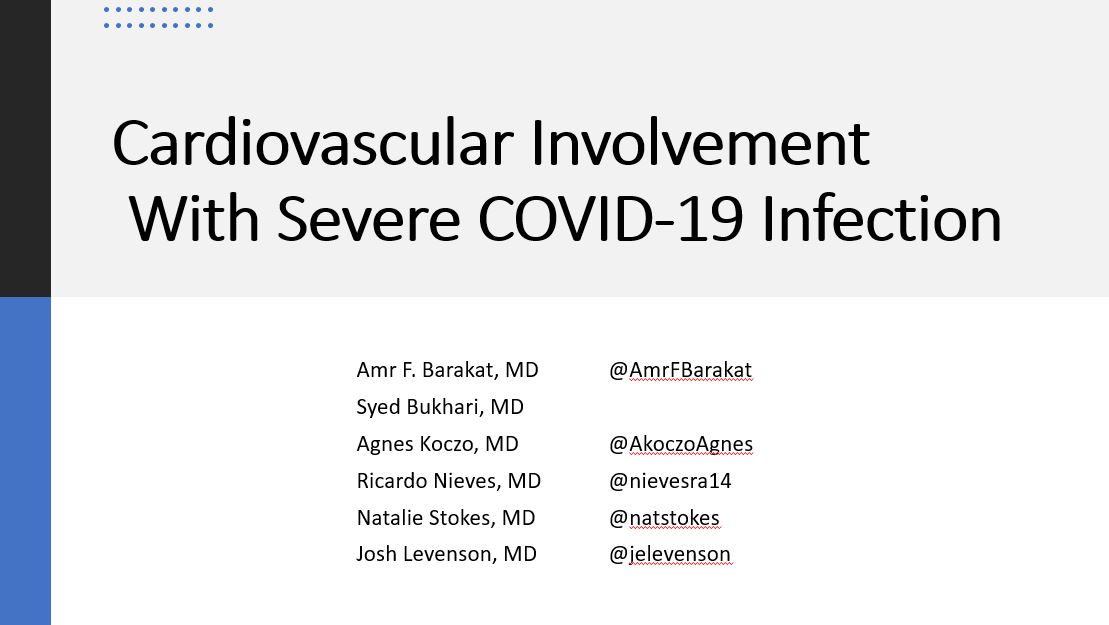 Extraordinarily proud of our @pittcardiology fellows who led the entire @UPMC Heart & Vascular Institute through current management of #COVID19 this AM.  #ACCFIT #CardioEd #covid4MDs