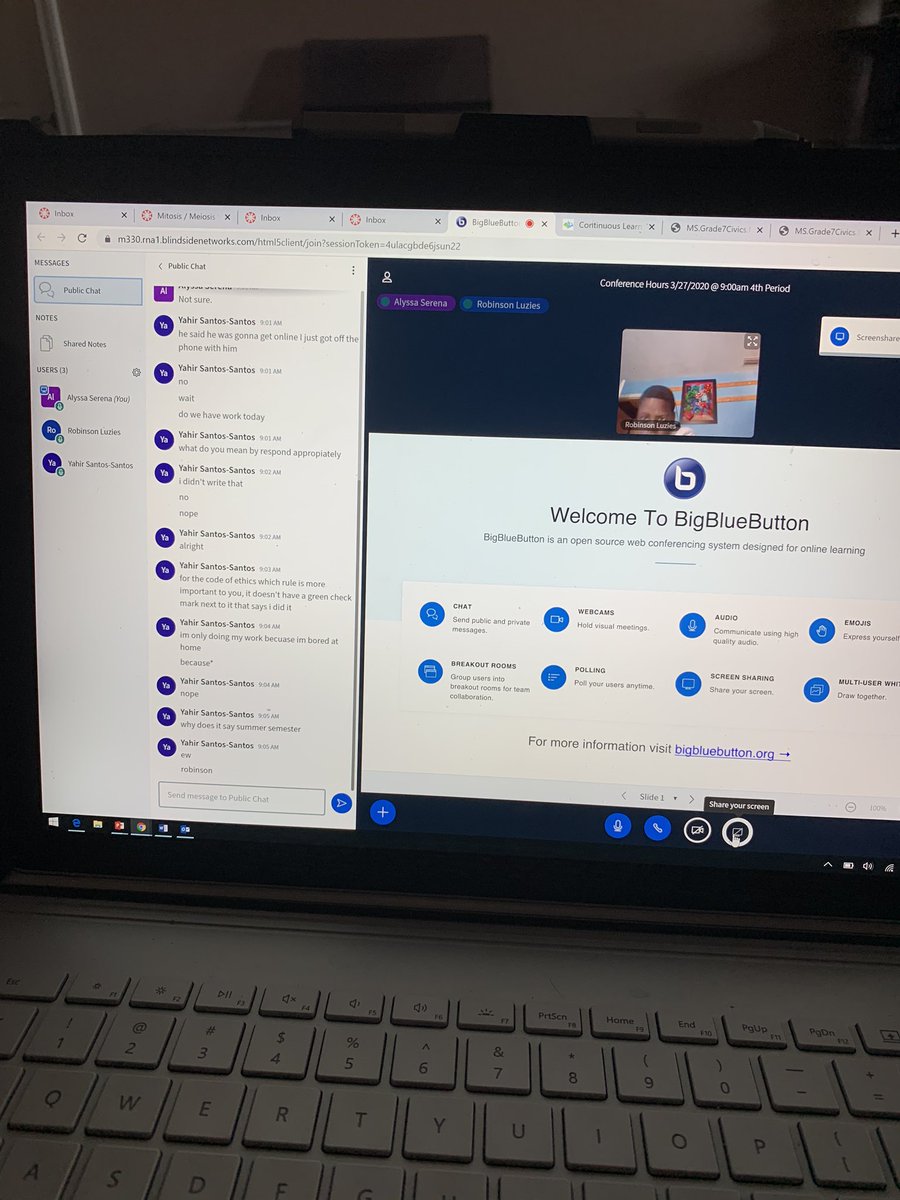 MrsSerena1's tweet photo. Had a nice chat with some of my @IMS_Indians students from my 4th period science and played a science quizizz with them! They finished their e-learning assignments early! π§ͺ 𧫠𧬠#collierscience #ccpsfamily https://t.co/wGZb4cYLJJ