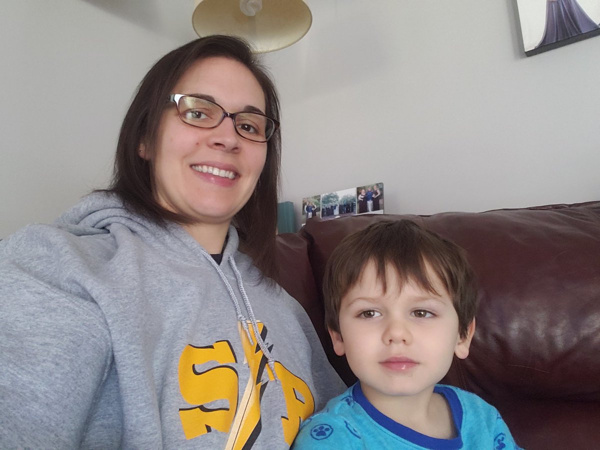 HeyDrWakefield's tweet photo. Virtual Spirit Week: School spirit! Rockin' my @SRMS_Official sweatshirt while watching Mickey! @misscarrieclark #SRMSCORE https://t.co/a3gVBPotiq