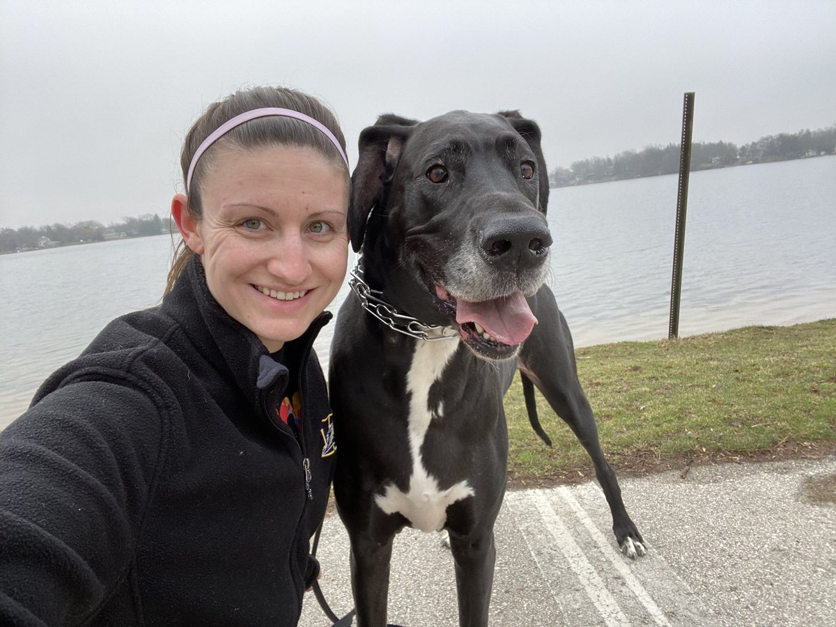 KaylaCrichton's tweet photo. Well this grey lady has already tricked TJ into taking her for a walk and me into taking her for a run this morning. #whorunsthishouse #wcsflight #wcswelfie https://t.co/8AD9Znm9T0