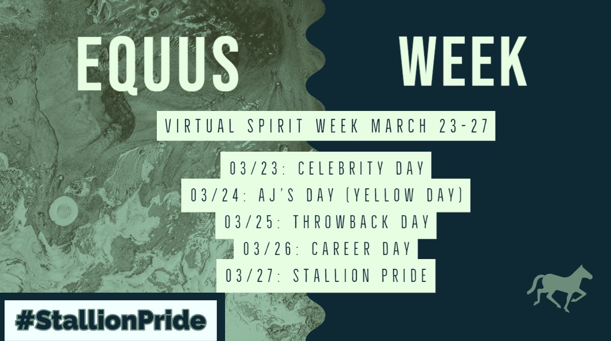 GRHS_Stallions's tweet photo. And on the last day, there was #StallionPride! Show us your green & blue today ๐๐๐ @GRHSPTSA @grcollegiate #EquusWeek https://t.co/ZxOwvjpLbi