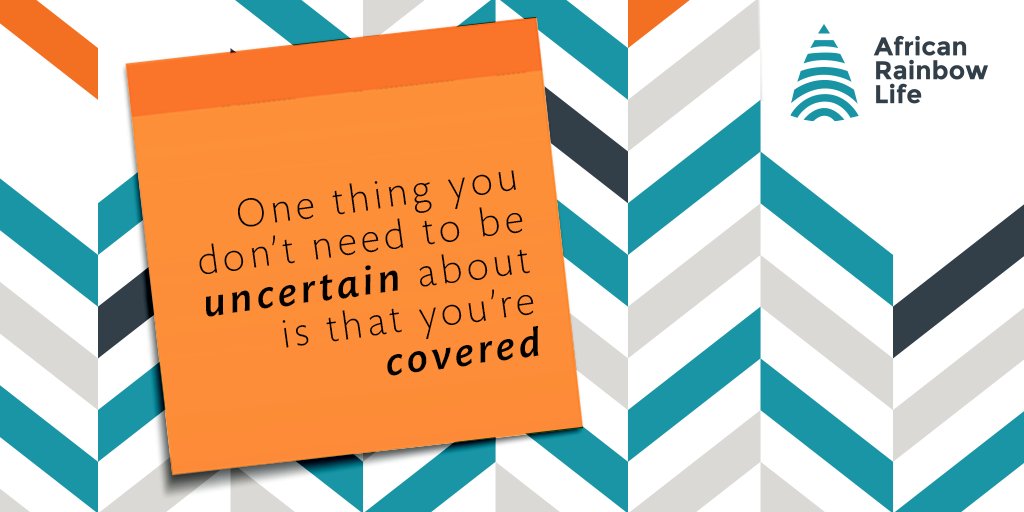 ARL_za's tweet photo. One thing you don’t need to be uncertain about, is that you’re covered. 

@ARL_za clients have ALWAYS been covered with their African Rainbow Life Funeral and Life policies with no #COVID19 exclusions. 

DM us if you have any questions. 

Read more here: https://t.co/rVTEECkI4c https://t.co/CXQZebBFYl