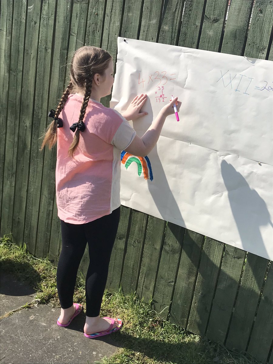 LewtasMarie's tweet photo. Today we got creative, fun learning in the sun 👍🌈 @StAmbroseSpeke @MrStinchcombY5 https://t.co/2GCBC83yYK