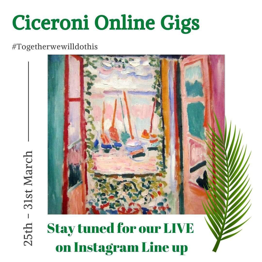 Yes, we do not generally talk about music, diet, and fitness but hey, desperate times call for different measures no?

Watch this space as we unveil our line up!

Are you up for it?

#Ciceroni #ciceronionlinegigs #chaitimewithciceroni #togetherwewilldothis