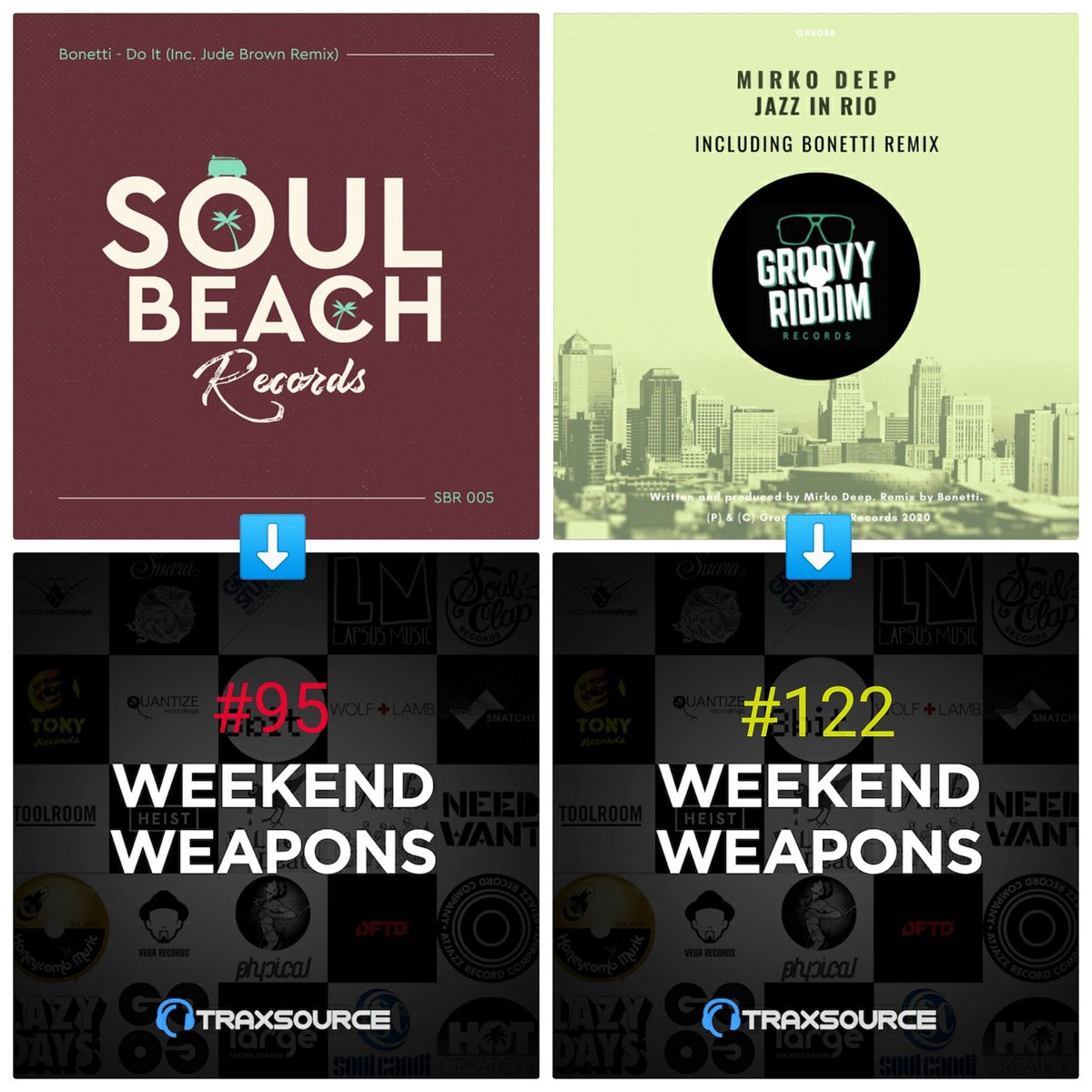 __Bonetti's tweet photo. My new single on @soulbeachrec and my remix to #MirkoDeep on @groovy_riddim have been included today in the 'Weekend Weapons' @traxsource's list.

Get this releases visiting my Traxsource profile: https://t.co/VkjEdk4wkM https://t.co/skgBEOJEQv