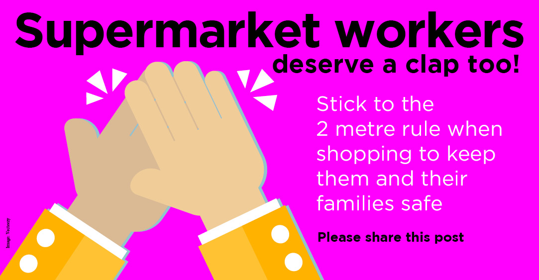 BJOrginals's tweet photo. .We need to applaud ALL workers on 'the frontline'. Give a thought to those working to keep food on our shelves at this difficult time. Thank you. #SupermarketWorkersThankYou #NHSThankYou 💜 Please share this post. https://t.co/vpxUGh7wq0