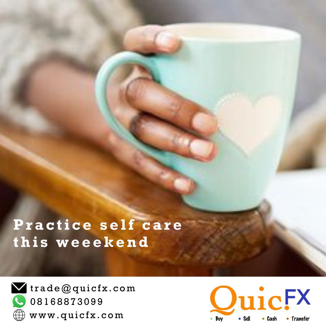 QuicFx's tweet photo. After a long week of work/self-isolation, practice self-care on the weekend!  ⁣
⁣
What activity(ies) do you consider for self-care?⁣
⁣
.⁣
.⁣
.⁣
#QuicFX #foreignexchange #fx #forex #currencyexchange #lagos #nigerianbusiness https://t.co/wDA4TaH4jz