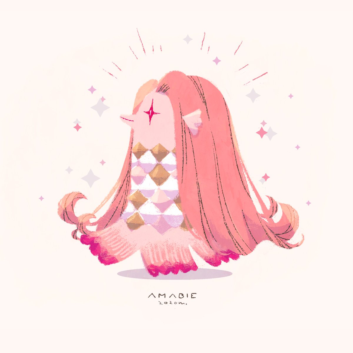 「やくびょうたいさん! #アマビエ 」|まのでまりな❤️‍🔥のイラスト