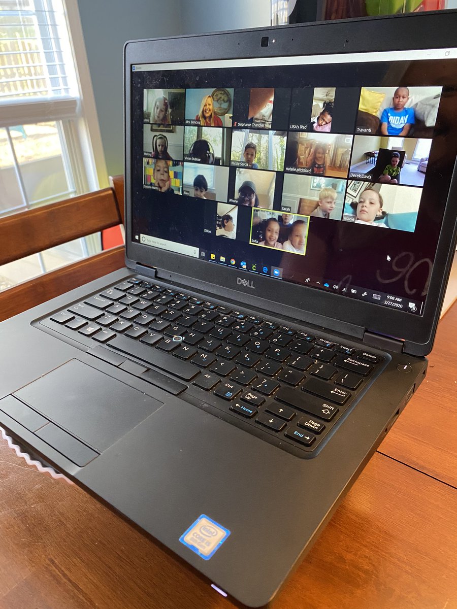 BencinasKinders's tweet photo. My heart is so full this morning 💙💛 I got to see most of my @KSpringsLions Kinders on @zoom_us I miss them so much! #distancelearning #imissmystudents https://t.co/V4Ph8YZvrC