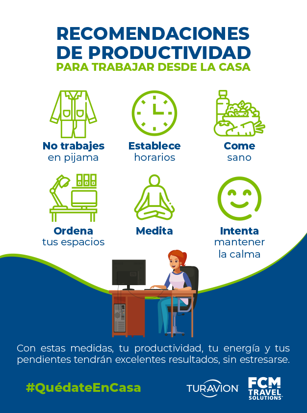 turavion's tweet photo. #QuédateEnCasa y sigue estas recomendaciones para potenciar la productividad mientras trabajas desde tu hogar. #TeQueremosInformado
#homeOffice #OneFcm #IamFcm #DontStopUsNow #ViajesParaEmpresas #BuninessTravel #TravelManager
#TravelManagement https://t.co/jPBFE7atiV