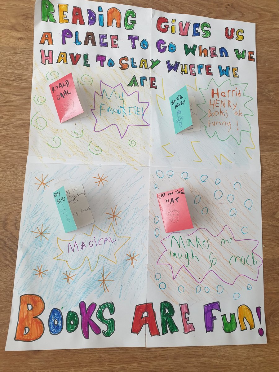 Kaylah9912's tweet photo. Could.anyone please retweet my sons book poster encouraging others to read. He spent ages on this today and is only 8 hes so proud! He even.wrote his fave quotes inside the little books @McgaleVeronica @emmakennytv @PollyFibro  I'd be so grateful! https://t.co/eiawQ1SIt7