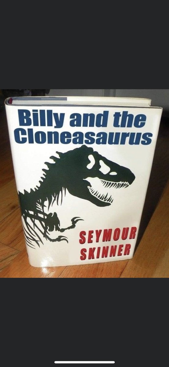 TappedOutKing's tweet photo. Finally available on hard back. Billy and the Cloneasaurus #PrincipleSkinner #SeymoreSkinner #TheSimpsons #Cloneasaurus https://t.co/WtXx3ForPD