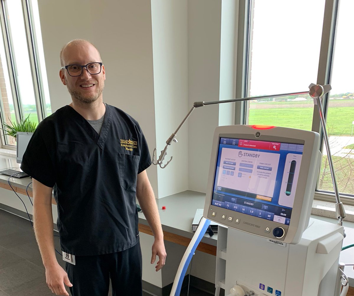 txst_news's tweet photo. The #TXST College of Health Professions' Department of Respiratory Care is loaning area hospitals critical ventilators to help combat the COVID-19 pandemic. @TXState_RC @txstrrc https://t.co/2XEOV5IzIg https://t.co/Kk3vgavt6c