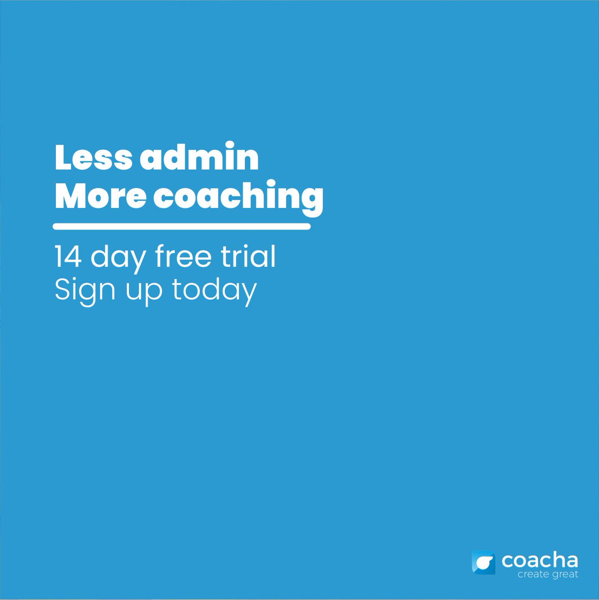 CoachaSoftware's tweet image. Get your life back by reducing your admin &amp;amp; using Coacha to manage your sports club. Collect payments, manage memberships, take digital registers, send communications. Try a 14 day free trial today. my.coacha.app/register 👌