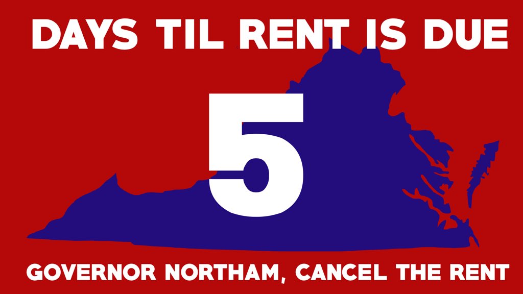 ShiftChangeRVA's tweet photo. We've got something in the works to put pressure on Northam. Stay tuned. While you're waiting, give him a call and let him know what you think
(804) 786-2211
#RentFreezeNow #richmondrentstrike #5demandnot1less https://t.co/SSdVgpPqVJ