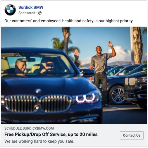 BurdickBMW's tweet photo. We are now offering free service pick-up and drop-off for all customers within a 20 mile radius. To schedule a service pick-up, please call 315-459-6050. https://t.co/9RnPDs5F1Q