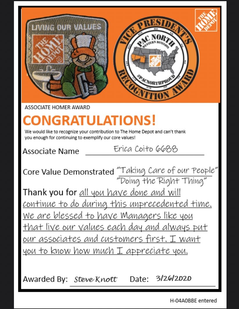 coito0528's tweet photo. Checking emails this morning I received this from our RVP @steveknott020 Thank You Steve! Means a lot 🧡 much appreciated #PacNorthProud #VirtualHomer #lovemyjob #LivingOurVaules https://t.co/Or6XeLbIFh